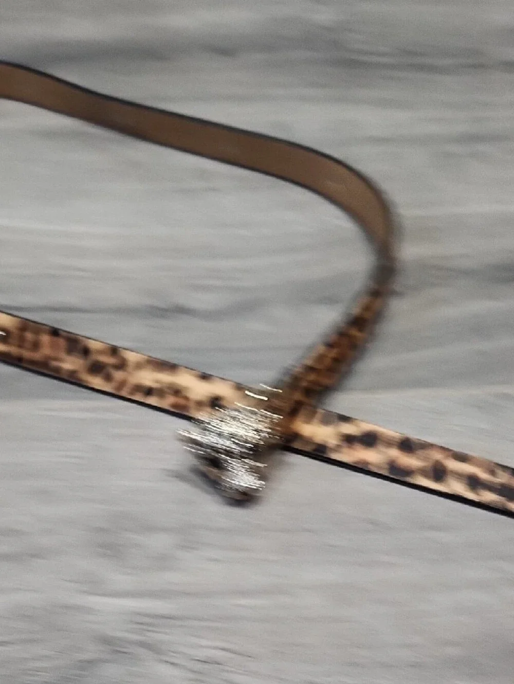 Leopard Print Calf Hair Kate Spade In The Loop Belt with Panther Head Buckle